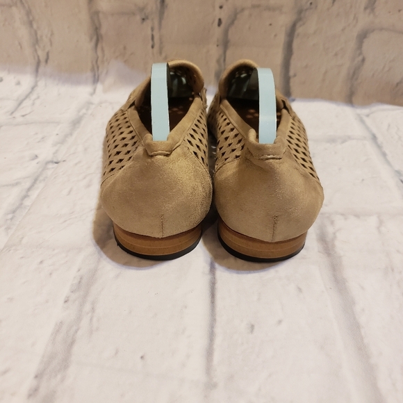 Sesto Meucci Lattice Perforated Flats Women's Size 8 Real Leather Gold - Picture 6 of 8